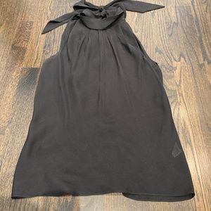 DKNY Silk Halter Neck Bow Back Blouse